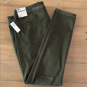 Old Navy Green Skinny Jeans Full-Length Solid